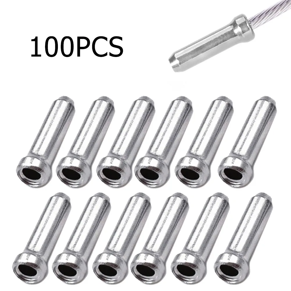 Mountain Biking Tips - 100pcs Bike Cable Tip Set Aluminum