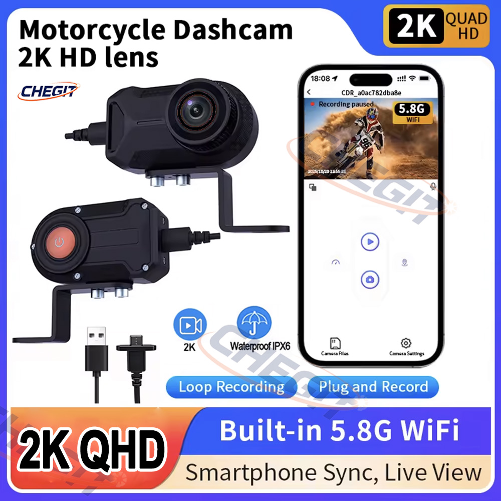 Motorcycle DVR 2K HD WiFi With - огляд і ціна Mountain Biking Images