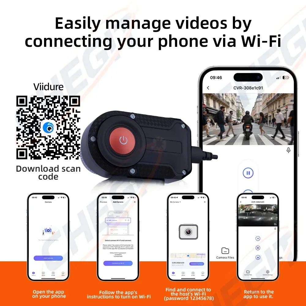 Motorcycle DVR 2K HD WiFi With - огляд і ціна Mountain Biking Images