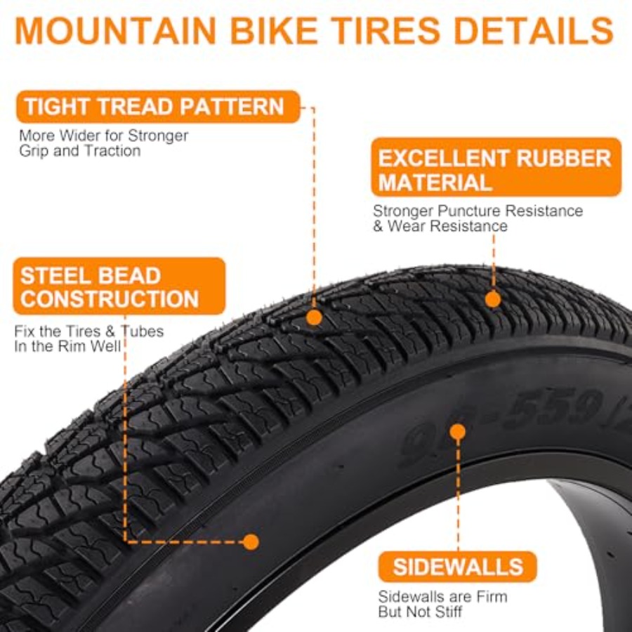 2-Pack 26x4.0 Fat Bike Tire, 2 - огляд і ціна Mountain Biking Tube